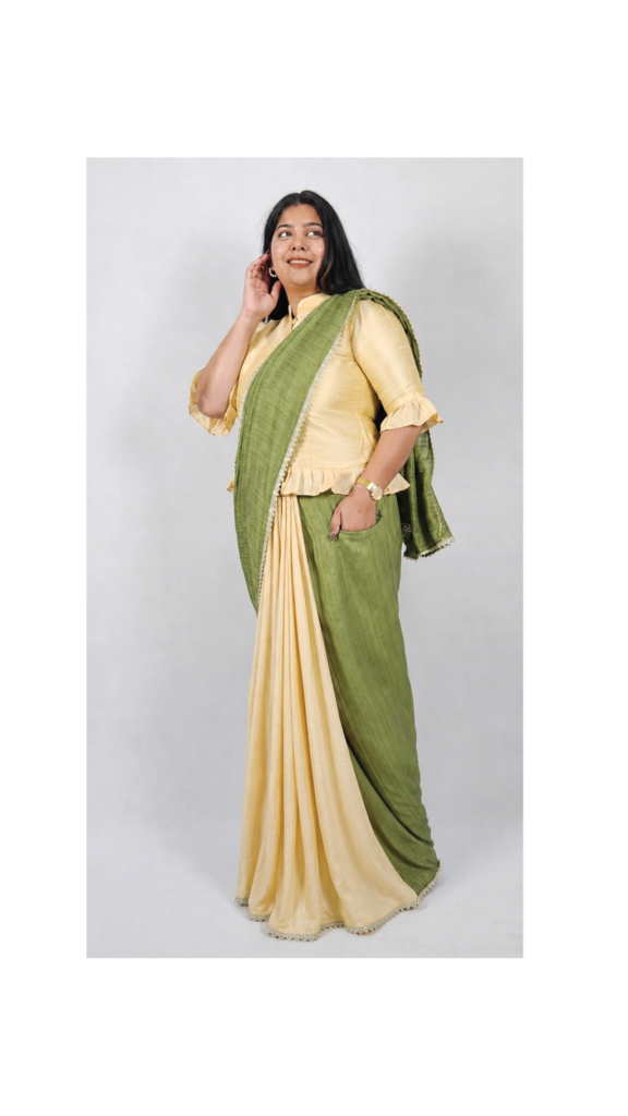 Maya- 1 bottom and 2 pallu saree (2 looks)