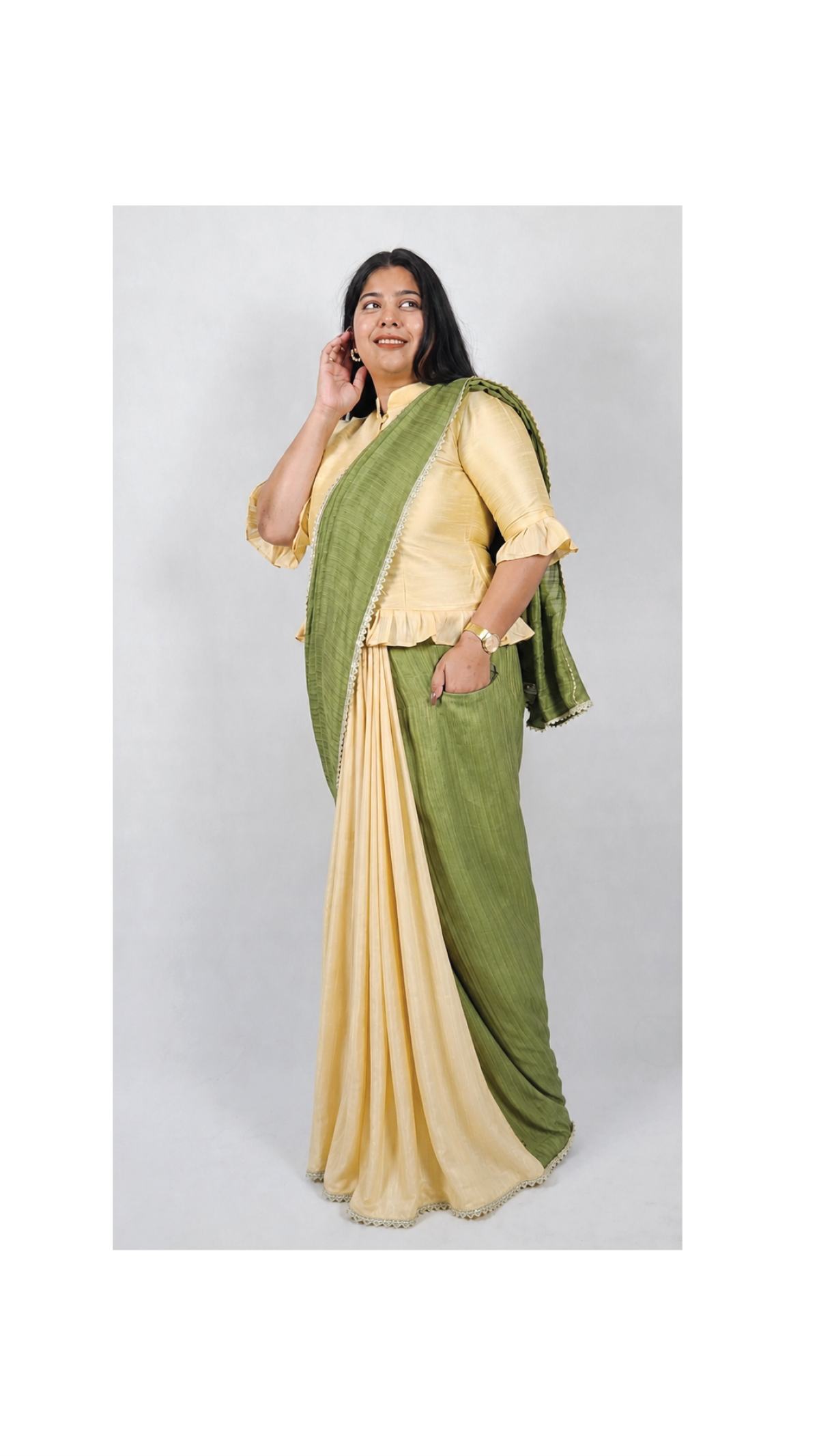 Maya- 1 bottom and 2 pallu saree (2 looks) - Image 4