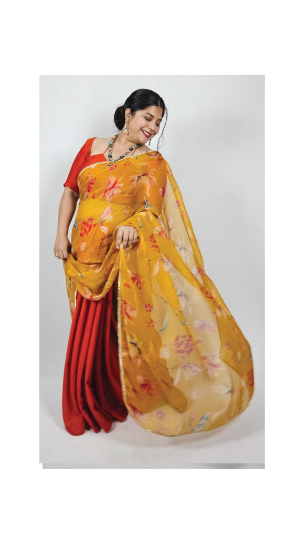 Rangini-1 Bottom and 3 pallus (3 looks)