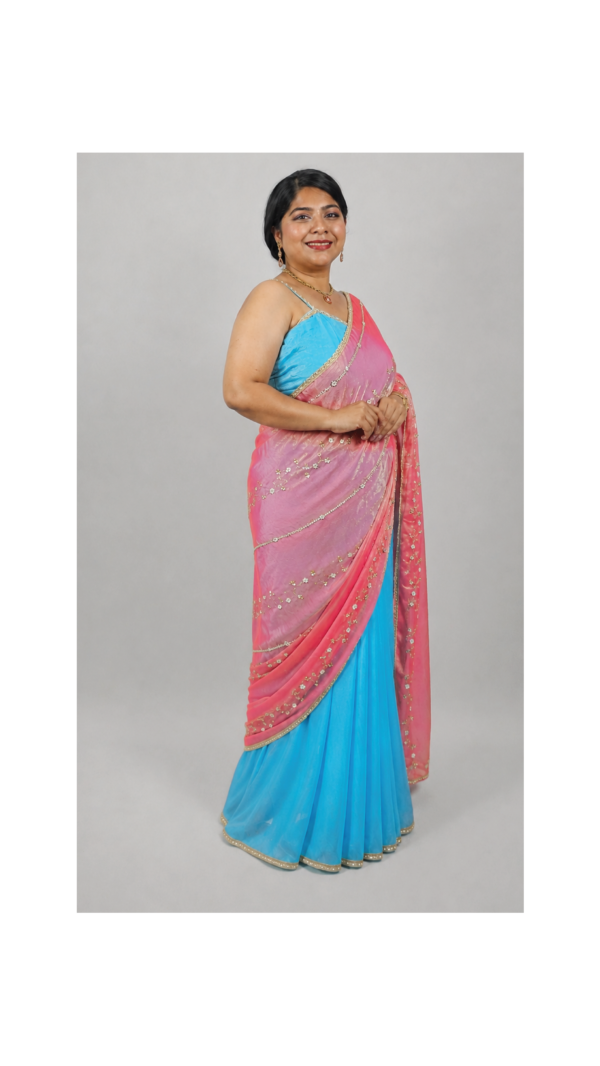 Zariya-1 bottom and 2 pallu saree (2 Looks)